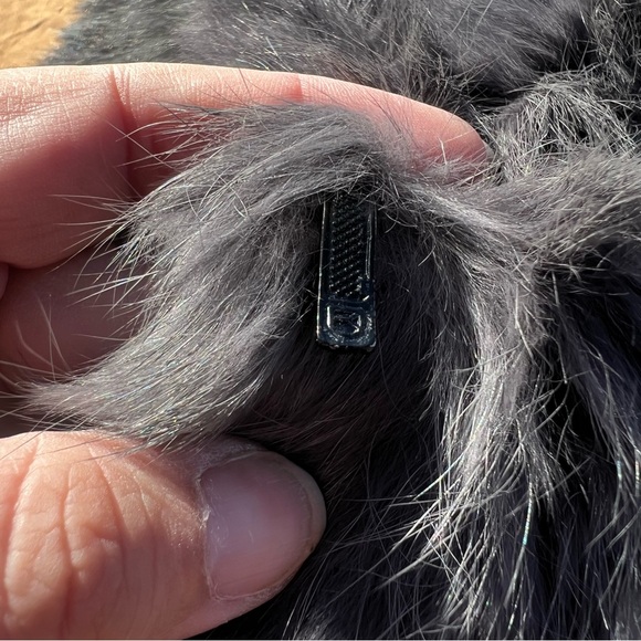 Gray Rabbit Fur Short Coat Size Large - Picture 5 of 8